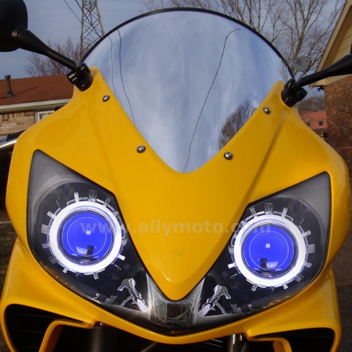 097 Headlamp Honda Cbr600 F4I 2001-2007 Hid Angel Halo Eyes Blue-2 097 Headlamp Honda Cbr600 F4I 2001-2007 Hid Angel Halo Eyes Blue-2
